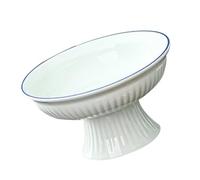Bol à Pied Haut en Céramique 200ml pour Fruits, Desserts et Chocolats | Présentation Élégante Lors des Fêtes, Récipient Polyvalent pour Pâtisseries, Service au Restaurant ou Pause Thé, Couvercle