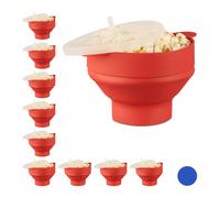 relaxdays 10 x popcorn maker silicone rouge