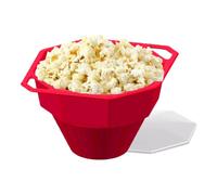 Bol à pop-corn pour cuiseur à air, bol à pop-corn pour micro-ondes Cuiseur | Réutilisable Conception compacte réutilisable portative peu encombrante pour des co Rouge
