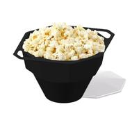 Bol à pop-corn pour micro-ondes, bol à pop-corn pliable Machine à | Micro-ondes Conception compacte réutilisable portative peu encombrante pour des collations sain Noir