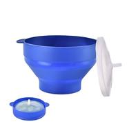 Bol à popcorn en silicone pour micro-ondes avec couvercle - Machine pliable avec poignée | Poopper pliable résistant à la chaleur, outil portable pour la cuisson dans la cuisine pour les voyages