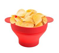Bol à popcorn - Popcorn pour micro-ondes - Bols - En silicone - Avec couvercle et poignées - Multifonctionnel - Passe au lave-vaisselle - Récipient alimentaire pliable pour la maison, les fêtes