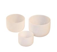 Bol à Quartz en cristal blanc fait la main, bol chantant de guérison sonore, Yoga, méditation, accessoires Massage Bol chantant en cristal(6IN)