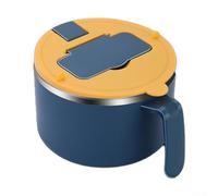 Bol à ramen avec couvercle, passe au micro-ondes, 1200 ml, cuillère et baguettes pour préparation instantanée des nouilles (bleu)