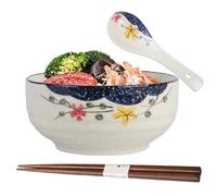 Bol à ramen, bol à ramen, bol japonais en céramique, bol à ramen avec cuillère, baguettes, bol à ramen, bols à soupe en porcelaine, saladiers