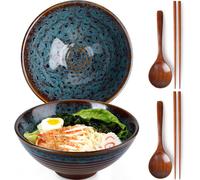 Bol à ramen japonais 1200 ml en céramique artisanale paon Vendos85