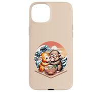 Bol à Ramen Mignon bébé Singe Japonais Vague Kawaii Coque pour iPhone 15 Plus