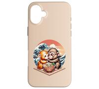 Bol à Ramen Mignon bébé Singe Japonais Vague Kawaii Coque pour iPhone 16 Plus