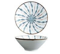 Bol à ramen rétro en céramique de 22,9 cm - Grand bol à soupe de nouilles de 1500 ml pour ramen, udon, soba, parfait pour les amateurs de nouilles asiatiques et de pâtes