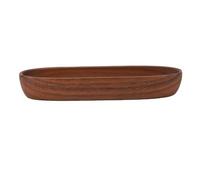 Bol à salade en bois Bol en forme de bateau de grande capacité pour les fruits de nourriture Snack Dessert Bois massif (S m l xl xxl)