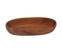 Bol à Salade en Bois, Polyvalent de Grande capacité en Forme de Bateau en Bois, Bol de Service Long, Plat de Bateau pour la Nourriture, Le Pain, Les Fruits, Les collations, Le (S 100x40x0,3cm /