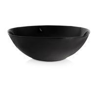 Bol à salade en verre - ORION - 25 cm - 2 l - Noir - Verre opale - Compatible lave-vaisselle - Compatible micro-ondes