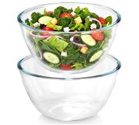 Bol à salade en verre - Vilde - 17 cm - 1 l - 2 pièces - Transparent - Convient au lave-vaisselle - Design classique