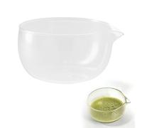 Bol à sauce, 350 ml, en verre, avec bec verseur, bol à matcha avec bec verseur, bol à matcha, bol de service, bol à matcha pour la cuisine à la maison, transparent