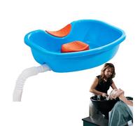 Bol à shampoing portable, bac à shampoing pour personnes alitées, lavabo avec repose-tête, plateau Buddy réutilisable avec tuyau de vidange pour lit, haïcuts et teintures, personnes âgées