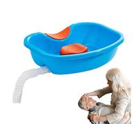 Bol à shampooing portable | Bassin à shampooing avec support pour le cou | Buddy Plateau évier avec tuyau de vidange pour personnes âgées, handicapées, handicapées, enceintes, blessées