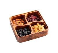 Bol à Snacks en Bois Plateau Organisateur À 4 Compartiments Sécurisé
