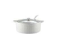 通用 Bol à Soupe avec 2 Poignées Et Couvercle, 2000ML Bols à Soupe avec Poignées Cuillère en Chinoise Porcelaine Céramique Four Micro Onde Cuisine Japonais Grand pour Bouillon-Blanc
