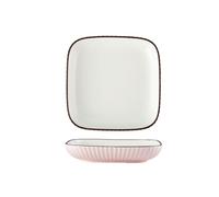 Bol à soupe en céramique simple, exquis et créatif pour la maison nordique - Assiette carrée de 20,3 cm