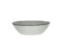 Bol à soupe en porcelaine blanche, rond, taches noires - Pomax, Basil - Ø18xH5 cm