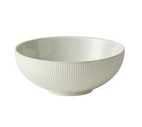 Bol à Soupe Jiwoo MOLE 7" Blanc avec Lignes Dorées - Lot de 6 Pièces