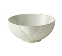Bol à Soupe Jiwoo MOLE 8" Blanc avec Lignes Dorées - Lot de 6 Pièces