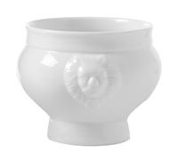 HENDI Bol, tasse, avec tête de lion, pour petit-déjeuner, soupes, céréales, desserts, fruits, convient au lave-vaisselle et micro-ondes, 0.25L, ø112x(H) 78mm, léger, porcelaine blanche