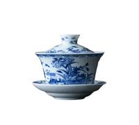 Bol à thé Kung Fu en céramique peinte à la main en bleu et blanc antique de 300 ml - Harmony est le plus cher.