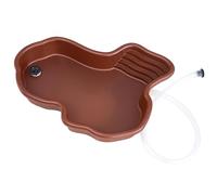 Bol à tortues - Support de soleil en plastique avec rampe d'escalade et baignoire | Plateau décoratif résistant pour aquarium pour tortues, geckos, dragons, lézards, décoration P