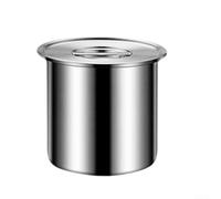 Bol à œufs en acier inoxydable 316L cuit à la vapeur avec couvercle, bol en métal résistant à la rouille pour la cuisson du riz, des petits pains et des desserts, design léger et empilable (1300 ml)