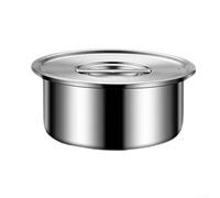 Bol à œufs en acier inoxydable 316L cuit à la vapeur avec couvercle, bol en métal résistant à la rouille pour la cuisson du riz, des petits pains et des desserts, design léger et empilable (700 ml)