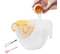 Bol À Œufs En Entonnoir - Tasse À Mesurer Avec Batteur À Œufs De 1000 Ml | Crépine Polyvalente Avec Déflecteur | Outil De Cuisson De Qualité Alimentaire Pour Le Lavage Du Riz, La Pâtisserie
