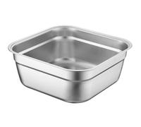 Bol à Vaisselle, Grand lavabo rectangulaire en Acier Inoxydable 304, cuve à Vaisselle, Bol à mélanger, évier de Grande capacité en Acier Inoxydable avec Bord roulé brossé