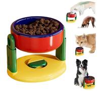 Bol à ventouse pour animal de compagnie, bol à nourriture et à eau réglables en hauteur pour chien, ne glisse pas et ne renverse pas de nourriture et d'eau, mangeoire design durable facile à nettoyer