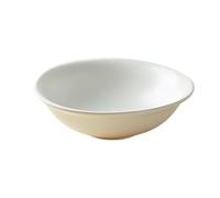 Bol à yaourt simple et créatif avec assiette en céramique sous glaçure - Bol triangulaire blanc de 17,8 cm