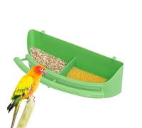 Bol alimentaire à cage pour oiseaux, bouclés, support de coquille de siège | Récipient d'alimentation pour passerise avec division pour oiseaux en cage, ambulanciers, pinsons, perpailles,