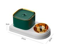 Bol Alimentateur & Fontaine à Eau 2 en 1 pour Chat - Distributeur Automatique Combiné avec Filtration Recirculation, Bol Inoxydable 304 et Design Ultra-Silencieux (3L)(F)