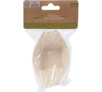 Bol Amuse-Bouche en Bois de Peuplier 185x - Petit Bol pour Sauce Salade - Lot de 12