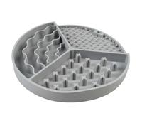 Bol anti-glouton triple Duvoplus Gris 20,5x20,5x2,5 cm