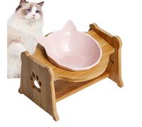 Bol anti-vomissement Cat Bowl : assiette pour animal domestique en céramique surélevée, mangeoire pour chat surélevé | Bols ergonomiques inclinés petits chiens et chatons, nourriture en céramique avec