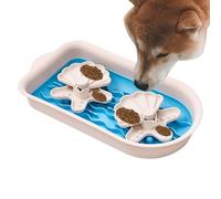 Bol anti-voracité - design double pour animaux | en labyrinthe pour réduire la vitesse, pour chats et chiens, compatible avec les collations, yaourts, croquants, favorise la digestion optimale et la