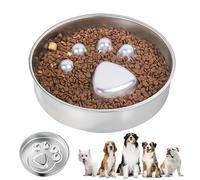 Bol Antiglouton - Gamelle pour Chiens Qui Mangent Trop Vite | Assiette en Acier Inoxydable pour Nourriture, Accessoires pour Animaux pour Chiens Qui Mangent Vite