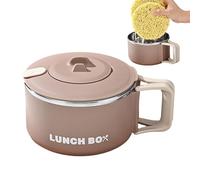 Bol Avec Couvercle | Cuiseur Soupe 1200ml | Marmite Noodles Portable En Acier Inoxydable Haute Capacité | Bol Japonais Pour Chambre Étudiante, Bureau, Maison, Cuisine, Voyage, Préparation Repas