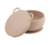 Bol bébé avec ventouse et couvercle en silicone nude TU