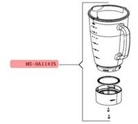 Moulinex Bol blender (mixeur) Robot ménager MS-0A11435 avec embase