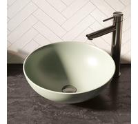 BOL BRAUER vasque - 40x40cm - rond - céramique - mat vert pastel WK-BO40ROMPG