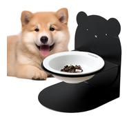 Bol Céramique pour Chat - Récipient Nourriture Sèche et Humide Distributeur Anti-Renversement,Support Réglable en Hauteur pour Repas en Extérieur Et Intérieur