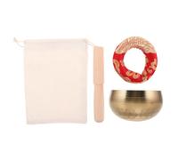 Bol Chantant Artisanal en Bois et Laiton pour Yoga et Contemplation | Kit Complet avec Maillet, Coussin et Pochette de Rangement, Usage Thérapie Sonore, Portage Facile