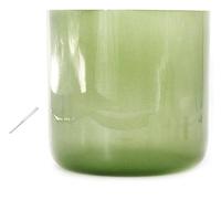 Bol chantant, Bol chantant en cristal de 15 cm, vert transparent, 432 Hz, méditation et guérison sonore, avec maillet et joint torique, étui de transport(B Note)