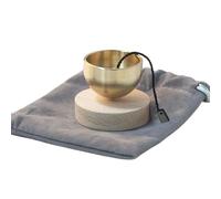 Bol chantant - Bol de méditation en laiton, carillon de base en bois de hêtre | Outil de bain sonore holistique | Outil de base inclus pour les débutants, les femmes, la relaxation, le yoga, le chant